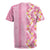 Pastel Magenta Aloha Hawaii Tiki Rugby Jersey Tropical Plumeria - Seamless Style