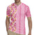 Pastel Magenta Aloha Hawaii Tiki Rugby Jersey Tropical Plumeria - Seamless Style