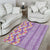 Lush Lilac Aloha Hawaii Tiki Area Rug Tropical Plumeria - Seamless Style