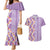 Lush Lilac Aloha Hawaii Tiki Couples Matching Mermaid Dress and Hawaiian Shirt Tropical Plumeria - Seamless Style