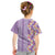 Lush Lilac Aloha Hawaii Tiki Kid T Shirt Tropical Plumeria - Seamless Style