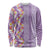 Lush Lilac Aloha Hawaii Tiki Long Sleeve Shirt Tropical Plumeria - Seamless Style