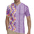 Lush Lilac Aloha Hawaii Tiki Rugby Jersey Tropical Plumeria - Seamless Style