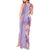 Lush Lilac Aloha Hawaii Tiki Tank Maxi Dress Tropical Plumeria - Seamless Style