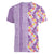 Lush Lilac Aloha Hawaii Tiki Women V-Neck T-Shirt Tropical Plumeria - Seamless Style