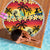 Tropical Islands Sunset Hawaii Beach Blanket Go Surfing With Hula Girl - Summer Vibes