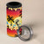 Tropical Islands Sunset Hawaii 4 in 1 Can Cooler Tumbler Go Surfing With Hula Girl - Summer Vibes