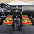 Tropical Islands Sunset Hawaii Car Mats Go Surfing With Hula Girl - Summer Vibes