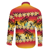 Tropical Islands Sunset Hawaii Family Matching Puletasi and Hawaiian Shirt Go Surfing With Hula Girl - Summer Vibes