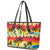 Tropical Islands Sunset Hawaii Leather Tote Bag Go Surfing With Hula Girl - Summer Vibes