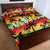 Tropical Islands Sunset Hawaii Quilt Bed Set Go Surfing With Hula Girl - Summer Vibes