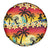 Tropical Islands Sunset Hawaii Spare Tire Cover Go Surfing With Hula Girl - Summer Vibes