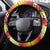 Tropical Islands Sunset Hawaii Steering Wheel Cover Go Surfing With Hula Girl - Summer Vibes