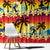 Tropical Islands Sunset Hawaii Window Curtain Go Surfing With Hula Girl - Summer Vibes