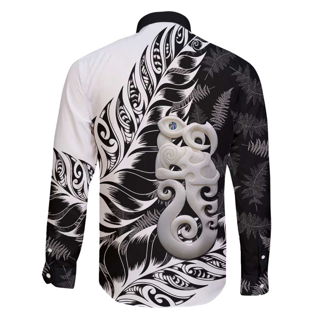Aotearoa Manaia NZ Maori Silver Fern Family Matching Off Shoulder Maxi Dress and Hawaiian Shirt LT14 - Polynesian Pride