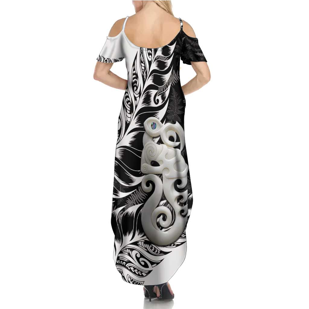 Aotearoa Manaia NZ Maori Silver Fern Family Matching Summer Maxi Dress and Hawaiian Shirt LT14 - Polynesian Pride