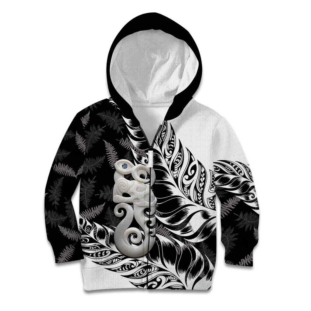 Aotearoa Manaia NZ Maori Silver Fern Kid Hoodie