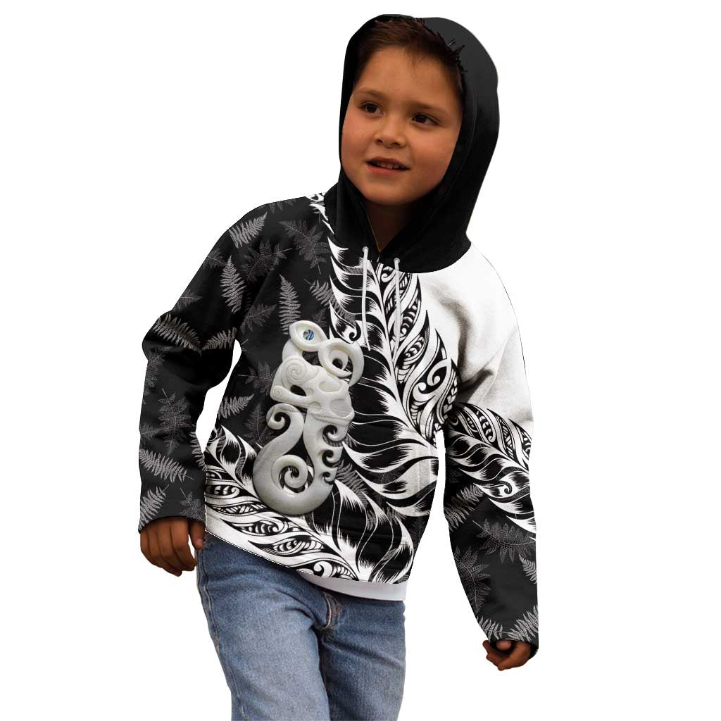 Aotearoa Manaia NZ Maori Silver Fern Kid Hoodie
