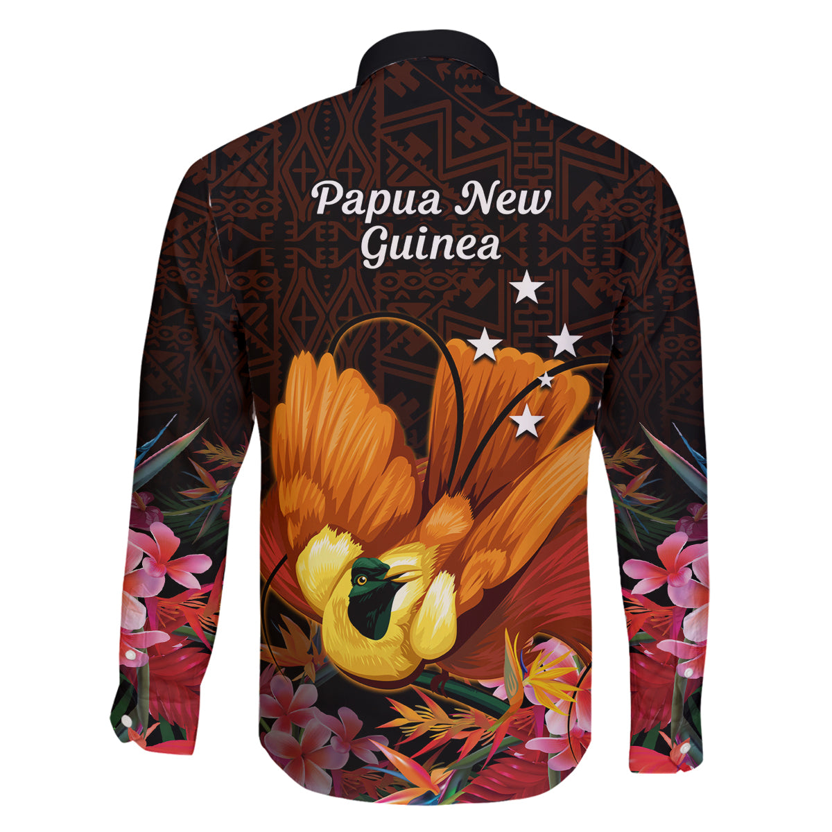 Gude Hi Hai Papua New Guinea Family Matching Long Sleeve Bodycon Dress and Hawaiian Shirt Motuan PNG Raggiana Bird of Paradise Tropical Vibes LT14 - Polynesian Pride
