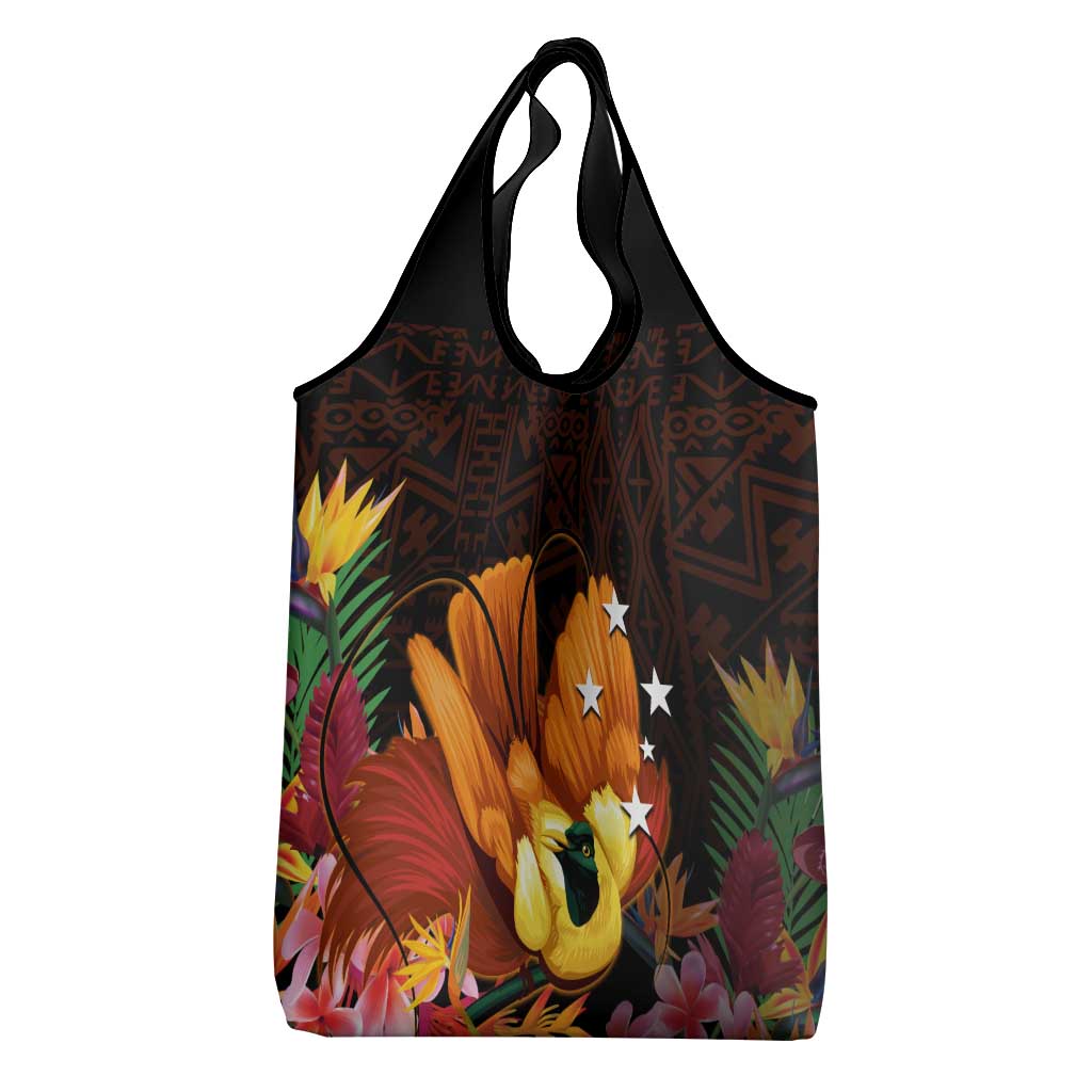 Gude Hi Hai Papua New Guinea Grocery Bag Motuan PNG Raggiana Bird of Paradise Tropical Vibes