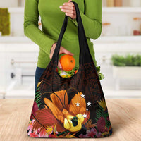 Gude Hi Hai Papua New Guinea Grocery Bag Motuan PNG Raggiana Bird of Paradise Tropical Vibes