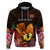 Gude Hi Hai Papua New Guinea Hoodie Motuan PNG Raggiana Bird of Paradise Tropical Vibes LT14 Pullover Hoodie Black - Polynesian Pride