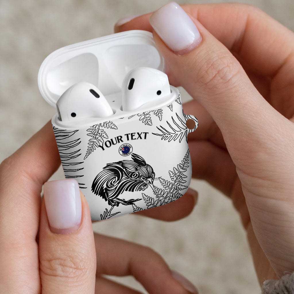 Custom New Zealand Kiwi Football AirPods Case Aotearoa Silver Fern - Polynesian Pride