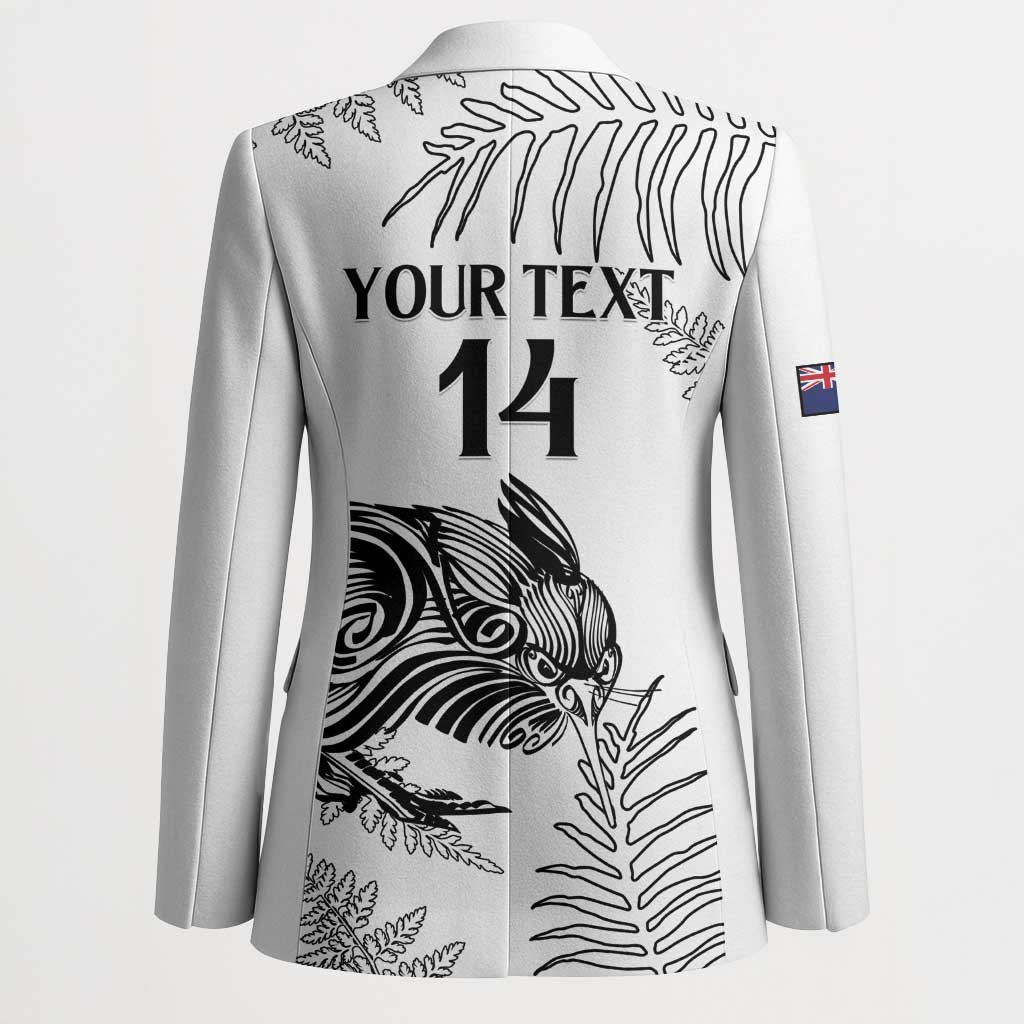 Custom New Zealand Kiwi Football Blazer Aotearoa Silver Fern - Polynesian Pride