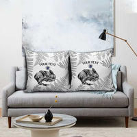 Custom New Zealand Kiwi Football Pillow Cover Aotearoa Silver Fern - Polynesian Pride