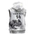 Custom New Zealand Kiwi Football Sleeveless Zip Hoodie Aotearoa Silver Fern - Polynesian Pride