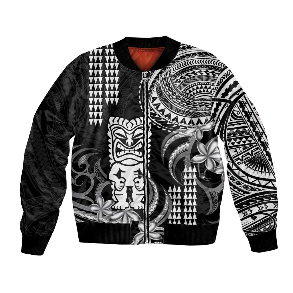 Hawaii Ku God Bomber Jacket Kakau Mix Polynesian Tattoo