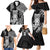 Hawaii Ku God Family Matching Mermaid Dress and Hawaiian Shirt Kakau Mix Polynesian Tattoo