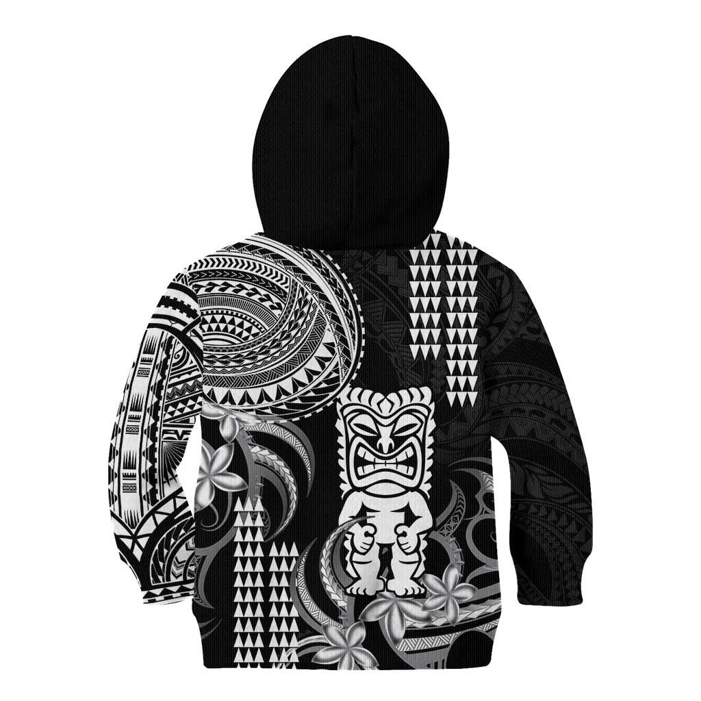 Hawaii Ku God Kid Hoodie Kakau Mix Polynesian Tattoo