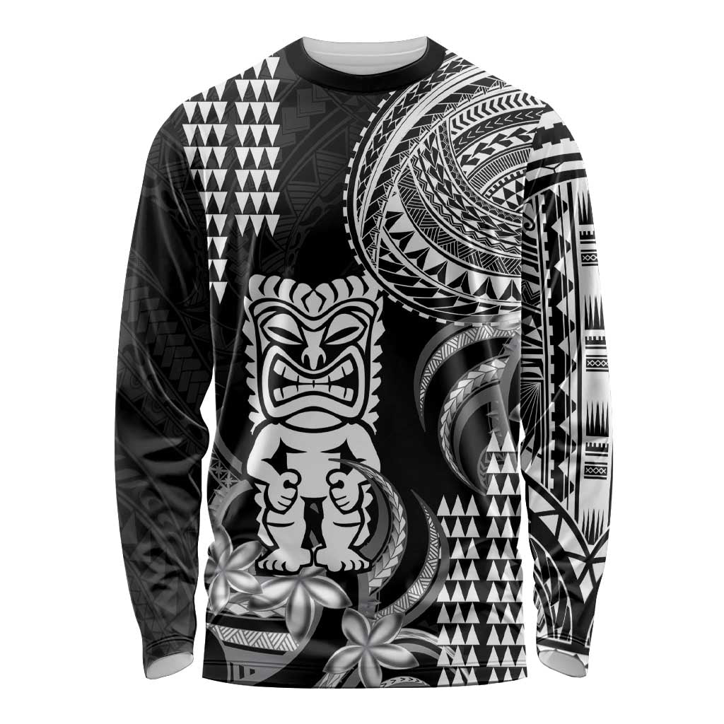 Hawaii Ku God Long Sleeve Shirt Kakau Mix Polynesian Tattoo