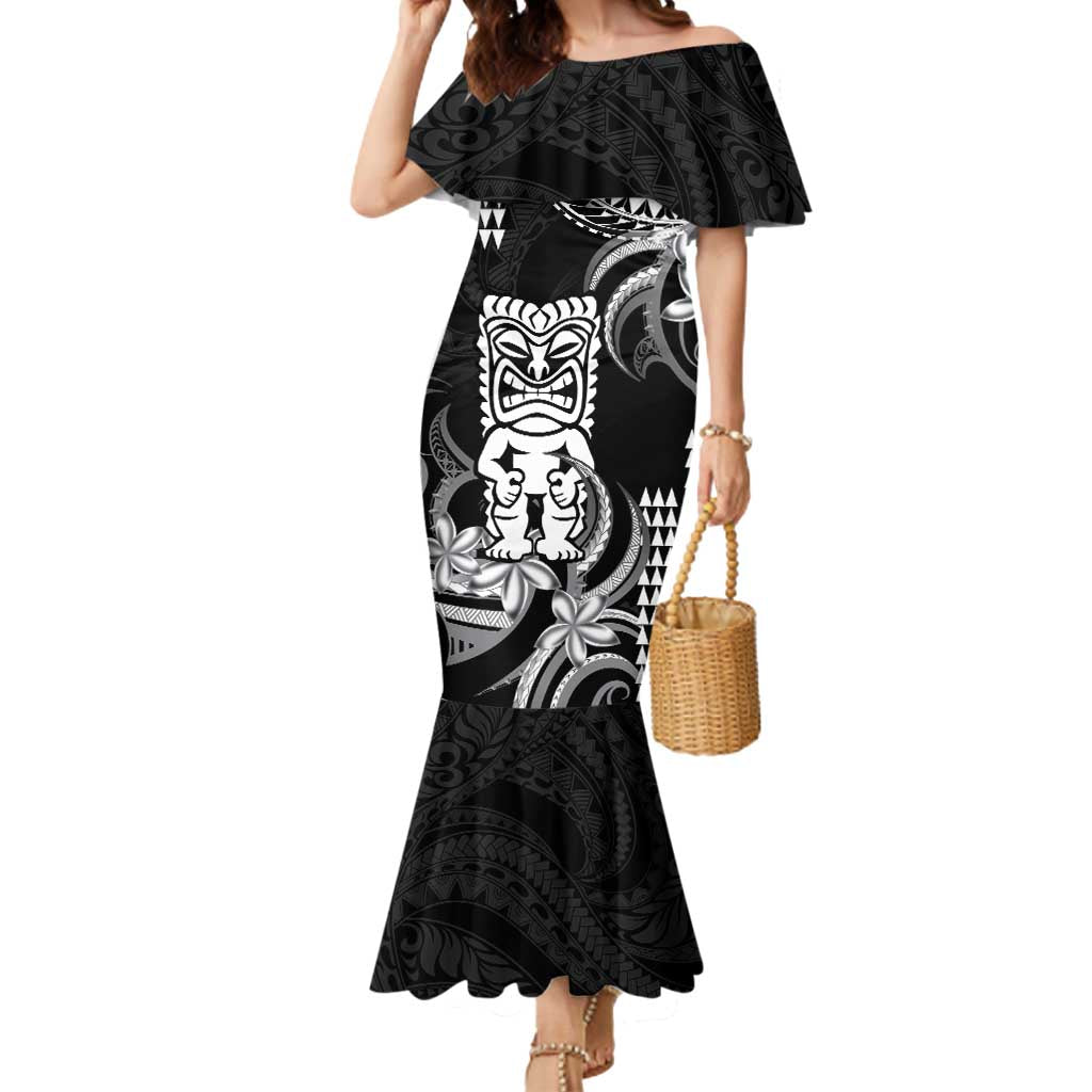 Hawaii Ku God Mermaid Dress Kakau Mix Polynesian Tattoo