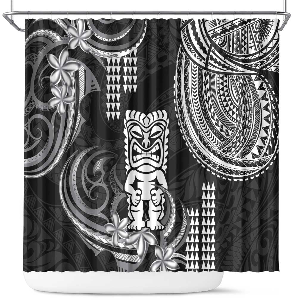 Hawaii Ku God Shower Curtain Kakau Mix Polynesian Tattoo