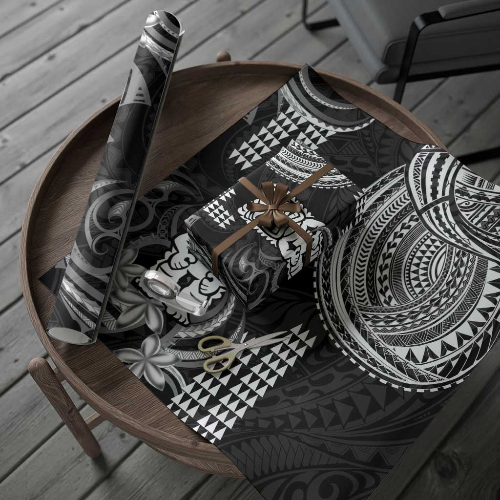 Hawaii Ku God Wrapping Paper Kakau Mix Polynesian Tattoo - Polynesian Pride