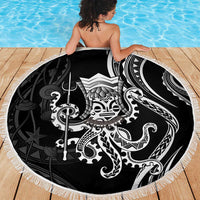 Black Hawaii Kanaloa God Beach Blanket Hawaiian Octopus