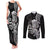 Black Hawaii Kanaloa God Couples Matching Tank Maxi Dress and Long Sleeve Button Shirt Hawaiian Octopus