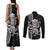 Black Hawaii Kanaloa God Couples Matching Tank Maxi Dress and Long Sleeve Button Shirt Hawaiian Octopus