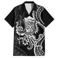 Black Hawaii Kanaloa God Family Matching Tank Maxi Dress and Hawaiian Shirt Hawaiian Octopus