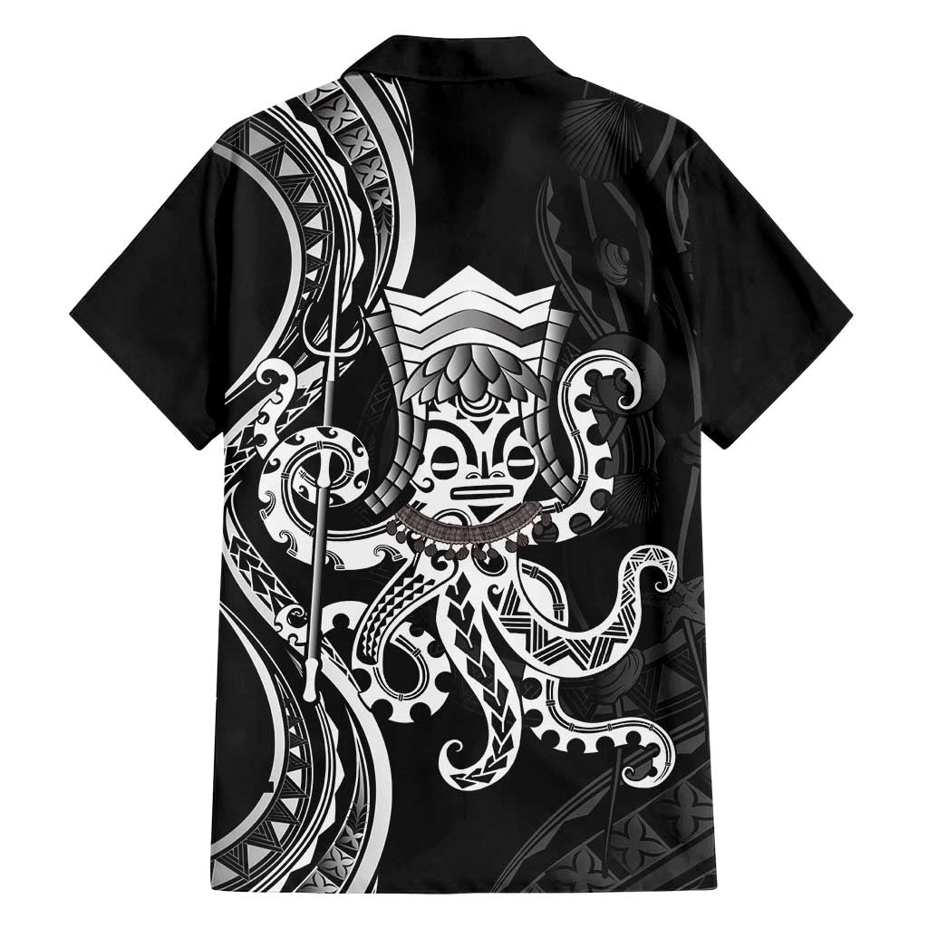 Black Hawaii Kanaloa God Family Matching Tank Maxi Dress and Hawaiian Shirt Hawaiian Octopus