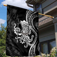 Black Hawaii Kanaloa God Garden Flag Hawaiian Octopus