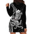 Black Hawaii Kanaloa God Hoodie Dress Hawaiian Octopus