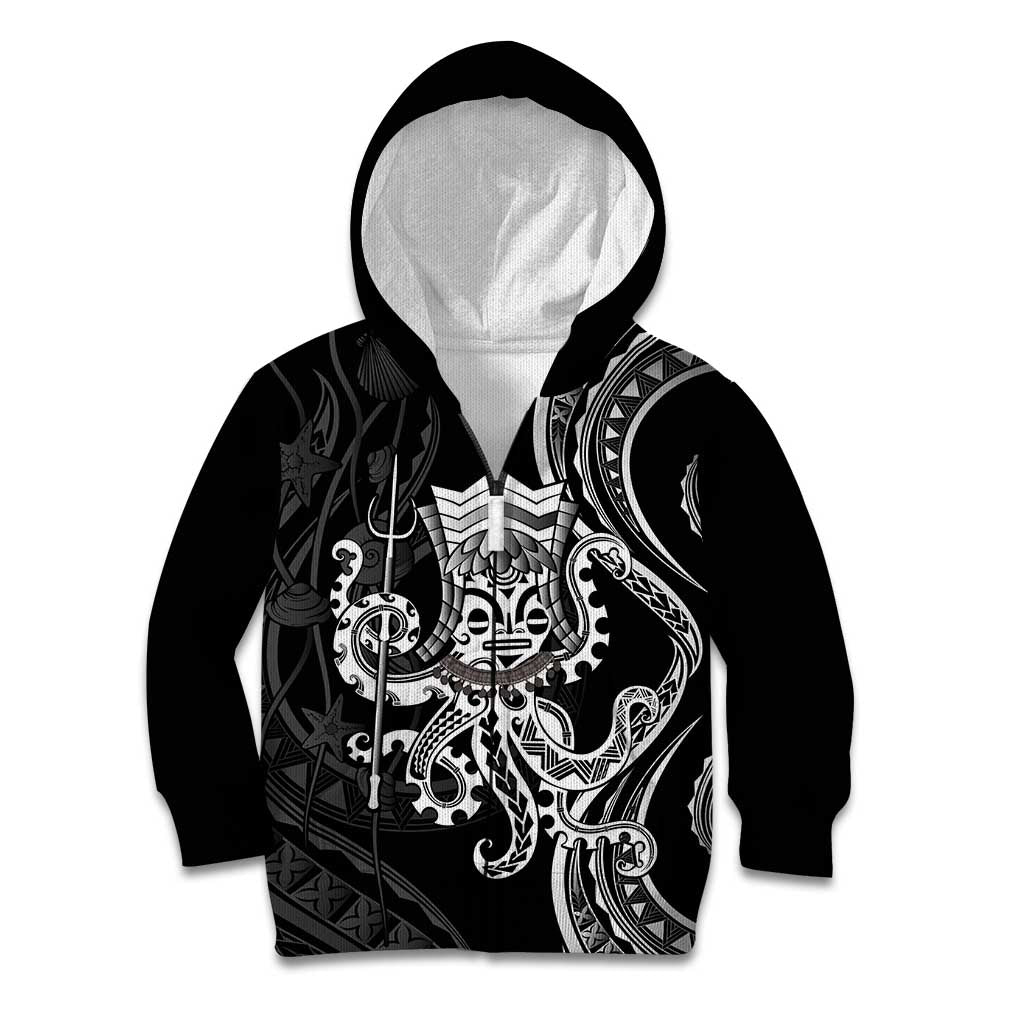 Black Hawaii Kanaloa God Kid Hoodie Hawaiian Octopus