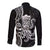 Black Hawaii Kanaloa God Long Sleeve Button Shirt Hawaiian Octopus