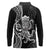 Black Hawaii Kanaloa God Long Sleeve Polo Shirt Hawaiian Octopus