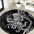 Black Hawaii Kanaloa God Round Carpet Hawaiian Octopus