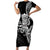 Black Hawaii Kanaloa God Short Sleeve Bodycon Dress Hawaiian Octopus