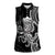 Black Hawaii Kanaloa God Women Sleeveless Polo Shirt Hawaiian Octopus